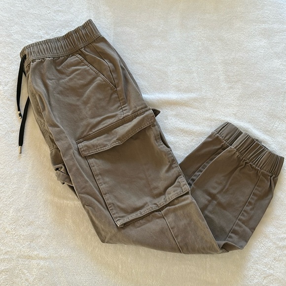 3/$30 Italy Morn Cargo Joggers Men Khaki Casual, Large - Picture 2 of 11